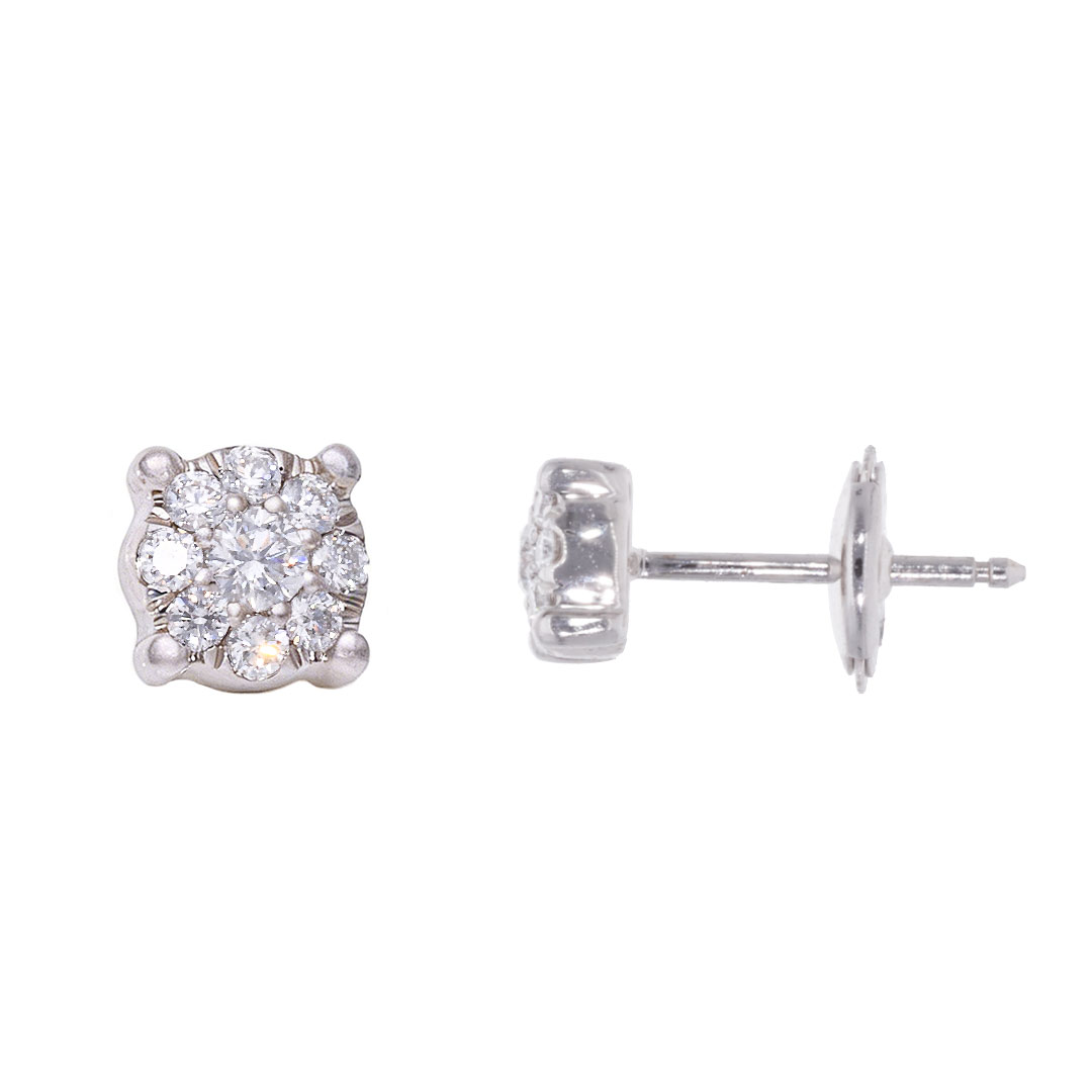 Kullast kõrvarõngad teemantidega 0,27 ct. Kood: 22ay-w-er13705