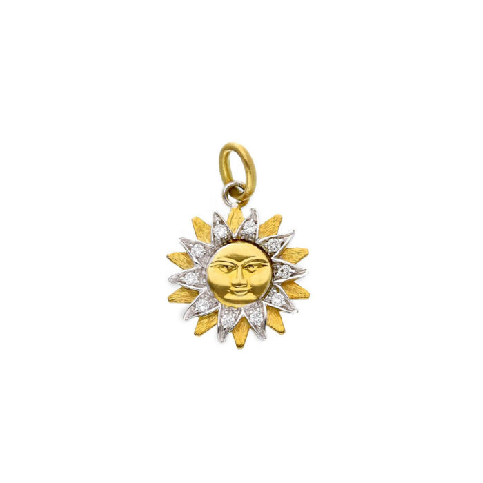 Kullast ripats teemantidega 0,09 ct. Kood: M80-A/231125