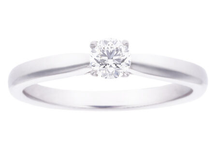 Kullast sõrmus teemantiga 0,26 ct. Kood: 74ap-w-rg58938