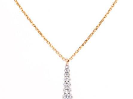 Kullast ripats teemantide 0,26 ct. ja ketiga Kood: 110una