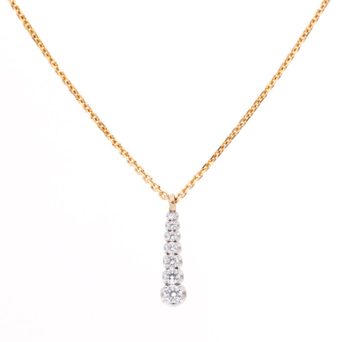 Kullast ripats teemantide 0,26 ct. ja ketiga Kood: 110una